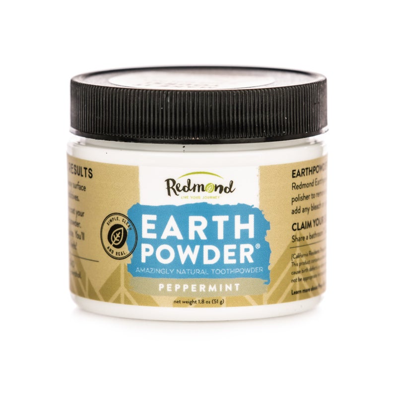 Redmond Earthpowder All Natural Tooth and Gum Powder Bentonite Clay Peppermint